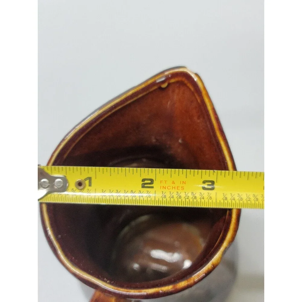 Robinson-Ransbottom Roseville Pottery Vintage Brown Drip Glaze Pitcher